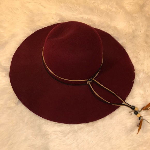 burgundy sun hat